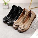 Women PU Leather Shoes Female Flats 2023 Fashion Comfortable non-slip wear-resistant Shoes Womans Flats Mom Leather