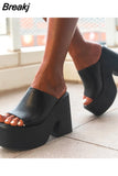 Minimalist Wedge Mules Sandals 2023 Spring Summer Shoes Walking Comfy Great Quality Dropship Women Shoes Mules
