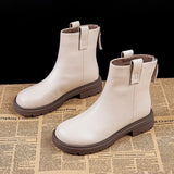 Ankle Boots Female Luxury Designer Shoes Woman Wedges Platform Heels Women's Boots Free Shipping Short Leather