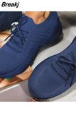 Women Sneakers Breathable Casual Women Sports Shoes Lace Up Ladies Flats Female Summer Vulcanized Running Zapatillas De