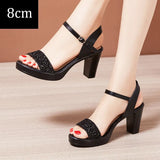 2021 Summer Sexy Women High Heels Sandals 13cm Stripper Shoes Party Pumps Shoes Women Platform Sandals Open