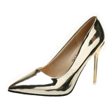 Women Pumps Fashion Luxury Wedding Party Shoes Sexy Gold Silver Pointed Toe High Heels Women Shoes Stilettos Large Size