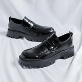 Breakj Shoes Men British Platform Casual Derby Shoes Business High End Wedding Low Top Martin
