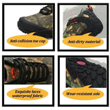 Men Tactical Shoes High Top Hiking Durable Waterproof Anti-Slip Outdoor Climbing Trekking shoe Military Tactical Low