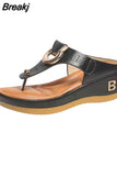 Women New Summer Sandals Open Toe Beach Shoes Flip Flops Wedges Comfortable Slippers Cute Sandals Plu Size Chaussure