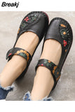 Leather Soft Bottom Women Flats Mother Shoes Comfort Oxford Shoes For Women Shoes Women Loafers