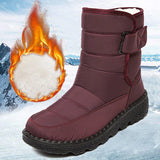 Platform Waterproof Snow Boots Women 2022 Winter Thick Plush Ankle Boots Woman Non Slip Warm Cotton Padded Shoes