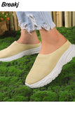 for Women 2023 Outdoor Breathable Women's Vulcanize Shoes Thick Bottom Walking Shoe Easy Put on Slippers Slip-on