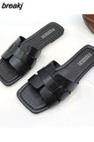 Selling Summer Slipper Ladies Slides Sandals New Fashion Design Beach Flip Flops Flat Shoes Shoes For Women Slippers