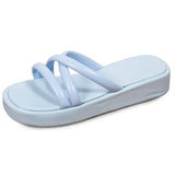 New Summer High Platform Slippers Women 2023 Plus Size Non Slip Beach Sandals Woman Thick Bottom Slides Shoes
