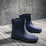 Men's Rain Boots Waterproof Men Ankle Boots Platform Rain Shoes Fashion Flats Men Casual Rainboots Man Rubber Rain