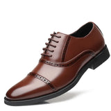 Men Dress Shoes Leather Fashion Derby Shoes Classic Casual Business Wedding Footwear Lace-up British Style Male Formal