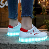 Sneakers for Women Casual Shoes Led Glowing Shoes for Men Fashion Flat Running Sneakers LED Rechargeable Couple's