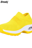 Autumn Women Breathable Mesh Sneakers Elastic Slip On Platform Vulcanized Shoes Running Shoes Walking Tennis Sock