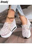 Women's Shoes on Sale 2023 New Women's Vulcanize Shoes Summer Lace Mesh Flower Women Shoes Round Head Thick Bottom Sports