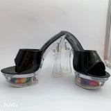 Breakj 14 Cm High Heel Sandals Slippers Women's Summer Waterproof Platform Anti-Slip Thick Sole Sexy Versatile