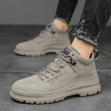 Qulity Men's Boots Anti-Slip Comfortable Military Work Boot Spring Winter Men Shoes High Top Motorcycle Ankle
