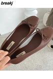 Fashion Leopard Flats Shoes Women Flat Ballerina Casual Slip On Soft Moccasin Round Toe Shallow Female Boat Shoe Dress