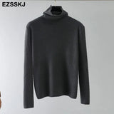collar Loose soft pure color turtleneck Sweater Pullovers for Women Casual Long Sleeve Sweater Jumpers Female