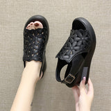 New Korean Version Of Sports Sandals Women Wear Summer One-Line Buckle Belt Women's Shoes Casual Platform Soft Platform Sandals