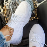 Women Sneakers Breathable Casual Women Sports Shoes Lace Up Ladies Flats Female Summer Vulcanized Running Zapatillas De