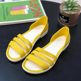 Sandals Women 2023 New Fashion Simple Round Head Solid Candy Color Open Toe Versatile Square Heel Women's