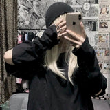 New Long-sleeved Female Students Korean Version Of Loose Detachable Sleeves Solid Color Wild T-shirt Top Tide