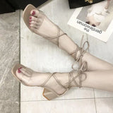 Sandal Cross-Shoes Square Toe Clear Heels 2024 Women's Med Flip Flops Platform Girls Comfort Beige New Block Medium