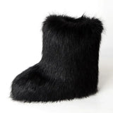 and The United States In The Tube 2023 New Casual Women's Shoes Fox Fur Boots Plus Velvet Anti-ski Boots Botas Para