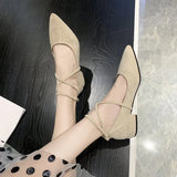 Pointed Shallow Mouth Single Shoes Low Heel Womens Shoes Square Heel High Heels Black Work Shoes