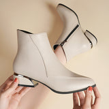 Fashion Martin Boots 2023 Autumn And Winter New Naked Boots With Thick Heels And Large Size Short