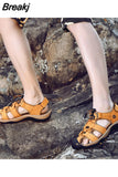 Men's Breathable Sandals Women Beach Casual Shoes Thick Sole Closed Toe Aqua Shoes for Hiking