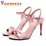 New Red Women Slippers Summer Heels Party Sandals Sexy Bottom Ladies Party Shoes Thin Heels Slides Narrow Band Women
