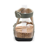 2023 New Summer Women Cork Sandals Gladiator Beach Buckle Strap Solid Casual Outside Sandalias