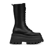 Ladies Ankle Boots Fashion Autumn Platform High Heels Platform Wedge Heel Stretch Black Red Stretch Boots Dress Party