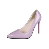 Spring and Autumn Women High Heel Single Shoes Wearing Pointed Solid Color Simple Shallow Mouth Sexy Women's Shoes