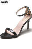 Gladiator Sandals Roman sandals Summer Office High Heels Women Buckle Strap Pumps Casual Women