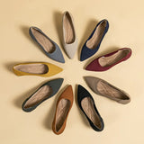 4cm Spring Summer Women's Large Shoes High Heels Solid Color Knitted Breathable Rubber Non slip Sole Latex Insole Work