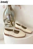 New Designer Women Loafers Single Leahter Shoes Fashion Lace Up Female Round Toe Shallow Flats Elegant Woman