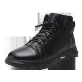 Men Genuine Cow Boots Leather Winter Ankle Boots for Men Men Winter Wootten Brand Men's Winter Boots Mid-heel Pointed