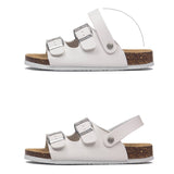 Fashion Double Buckle Cork Sandals 2023 New Women Summer Beach Casual Outside Non-slip Sandalias