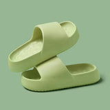 Summer Thick Platform Slippers Women 2024 New Non Slip Soft Cloud Slides Woman Unisex Thick-Sole Beach Flip Flops