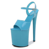Women Sexy Show Shoes Pole Dance Shoes Stripper High Heels Sandals Party Club 20 CM Platform High-heeled Shoes Wedding