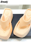 Women Wedge Sandals Platform Heels Summer Shoes For Women Fashion Wedges Zapatos Mujer Slippers 2023 New Flip