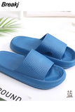 Thick Platform Bathroom Home Slippers Cloud Slippers Women Soft Sole EVA Indoor Slides Sandals Summer Non-slip Flip
