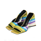 High Heel Sandals Women's Slides Open Toe Thick-Soled Ladies Slippers Party Mules Shoes Women Shoes High Heels