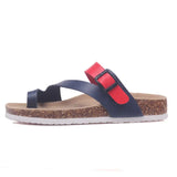 2023 New Women Summer Cork Slippers Casual Slip on Beach Outside Slides Flip Flops