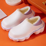 Winter Keep Warm Home Slippers for Women Waterproof Thick Platform Cloud Slippers Woman Non Slip Cotton Shoes