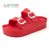 Summer Slippers Platform Shoes EVA Home House Slippers 2021 Pink White Black Casual Beach Sandals Slides Female flip