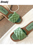 New Summer Indoor Woven Slippers Women Sandals Female Outdoor Beach Casual Flat Flip Flop Ytmtloy Zapatillas Mujer